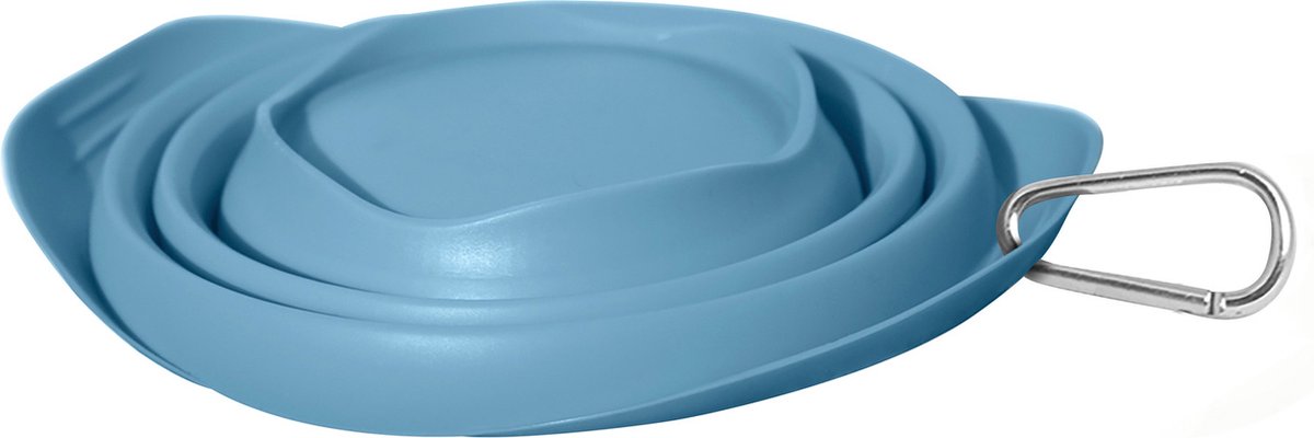 Kurgo collapse a-bowl - foldable travel bowl - dog food bowl - blue