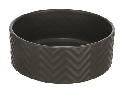 Trixie food bowl water bowl wave ceramic grey-0