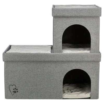 Trixie cat basket cat house Kimy Soft 2 floors light gray