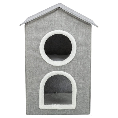Trixie cat basket cat house nora soft 2 floors light gray