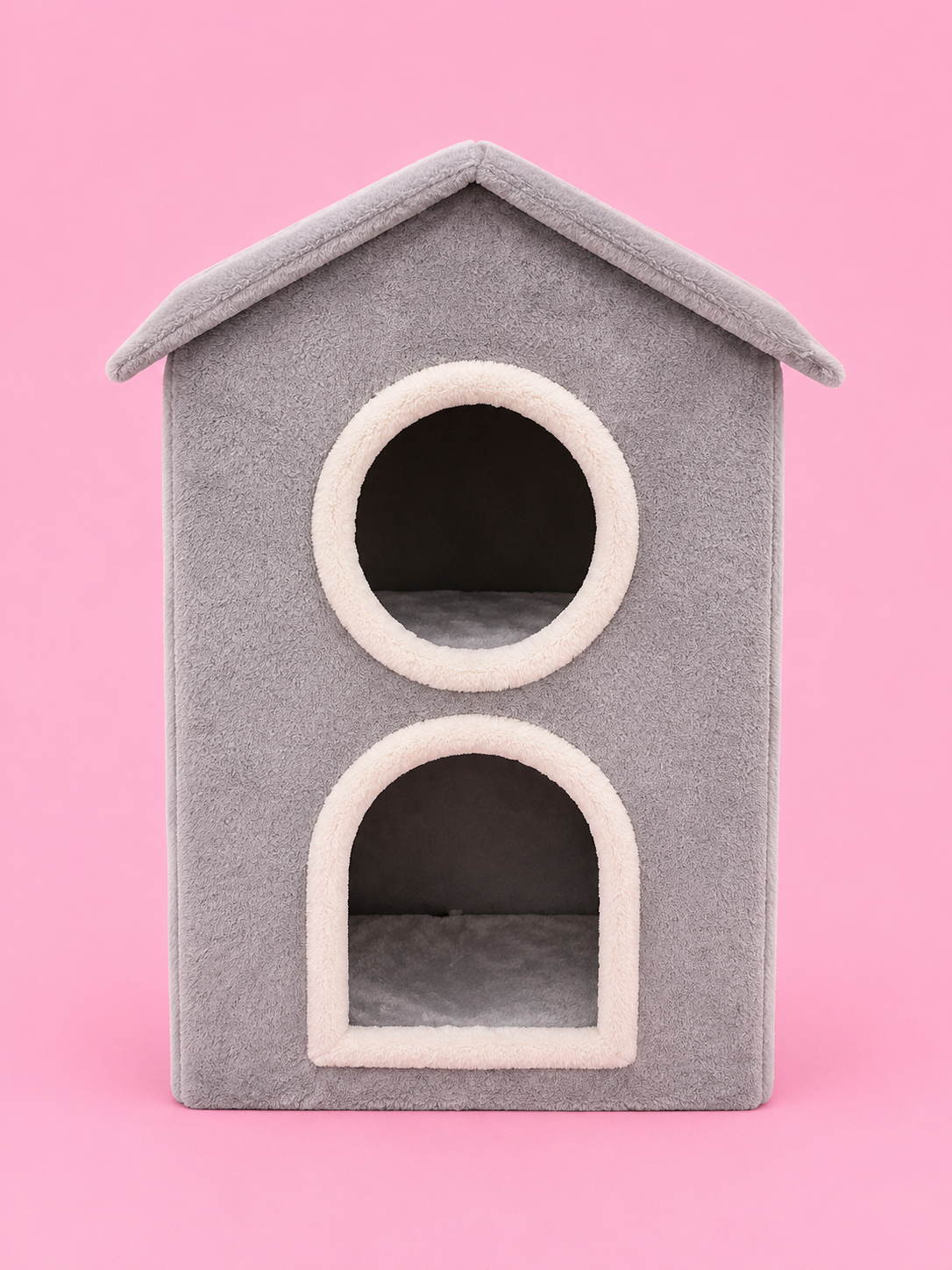Trixie cat basket cat house nora soft 2 floors light gray