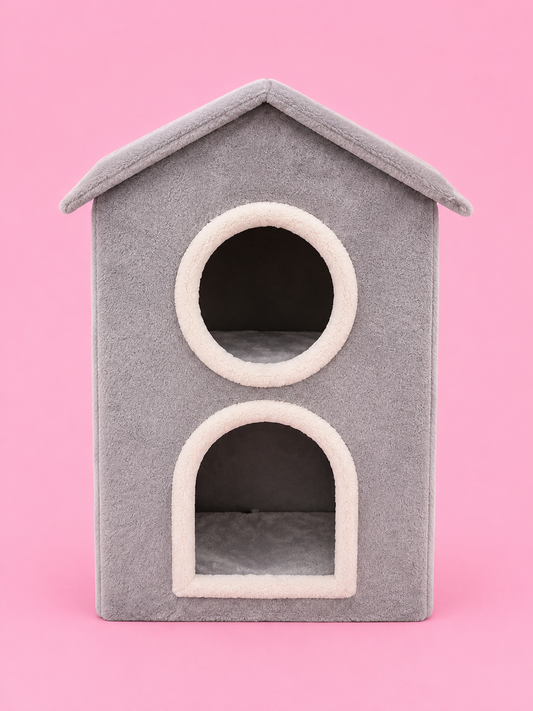 Trixie cat basket cat house nora soft 2 floors light gray