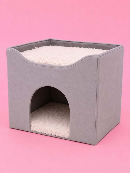 Trixie cat house harvey gray-white black