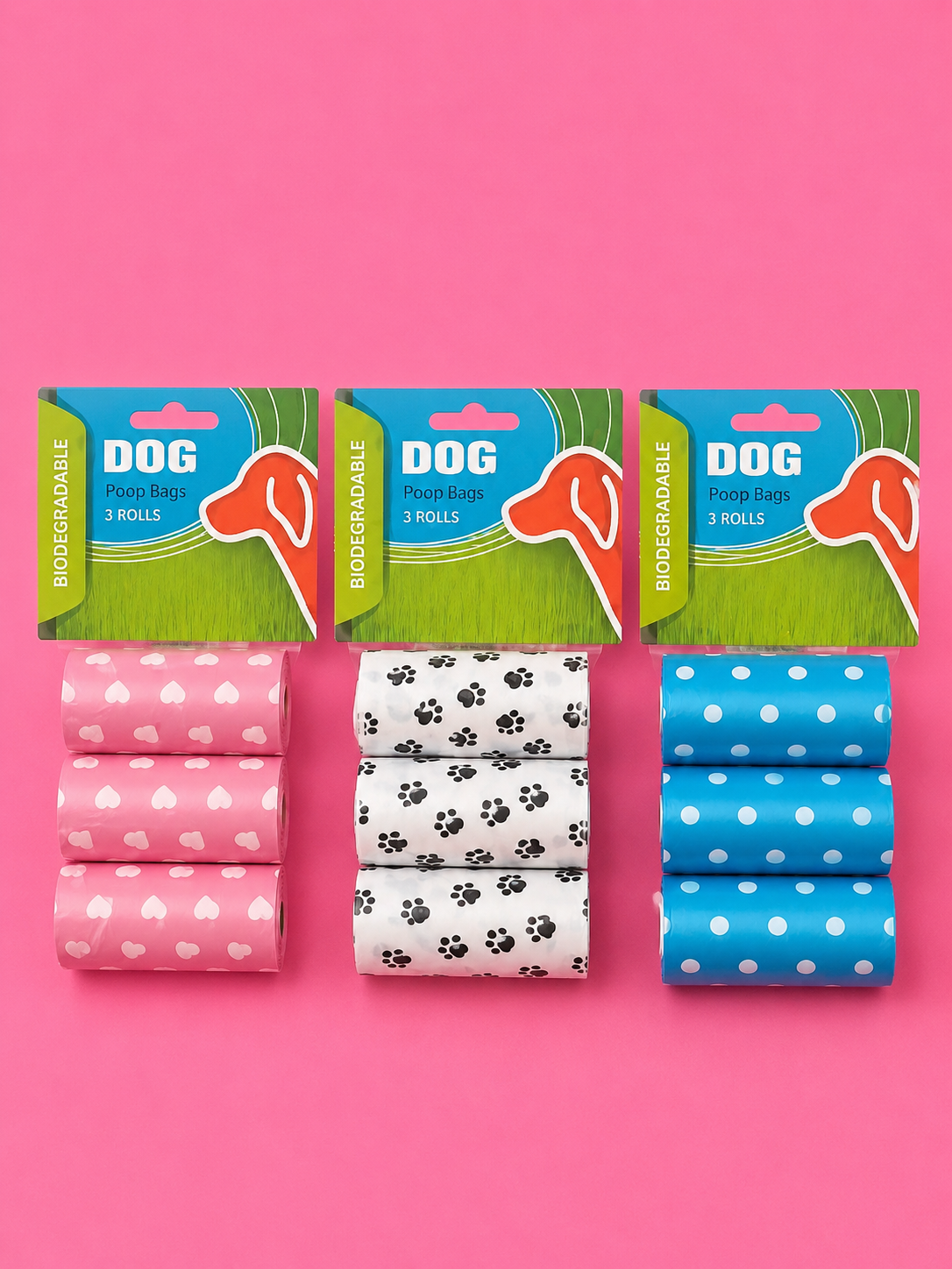 Pet dog poop bags 3 x 15 pieces