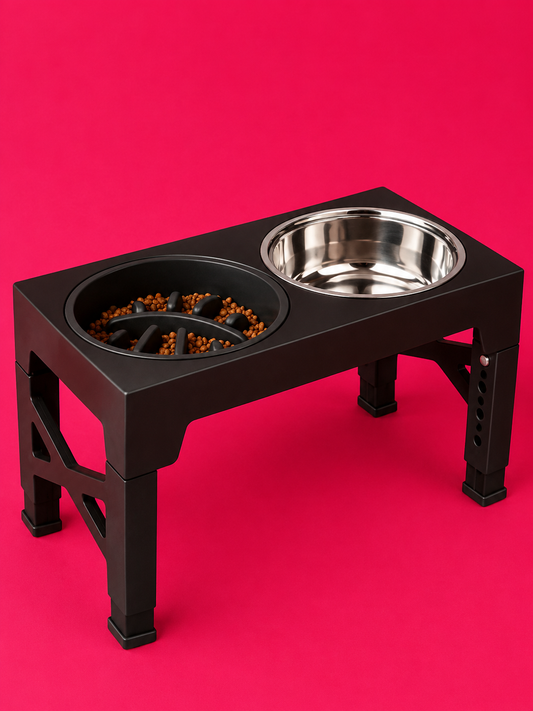 Dog Bowl Stand with 3 Bowls