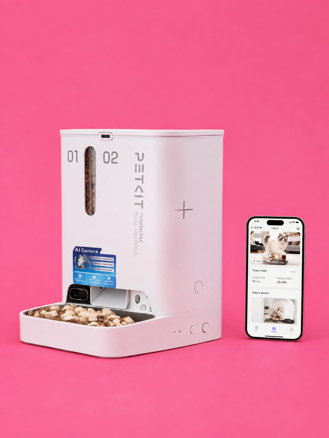 YumShare Dual-hopper 2 Automatic Feeder with Camera